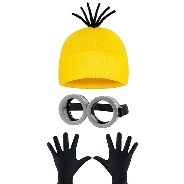 Men's Little Yellow Movie Cartoon Funny Dress Up Magical Thief Dad Gray Costume