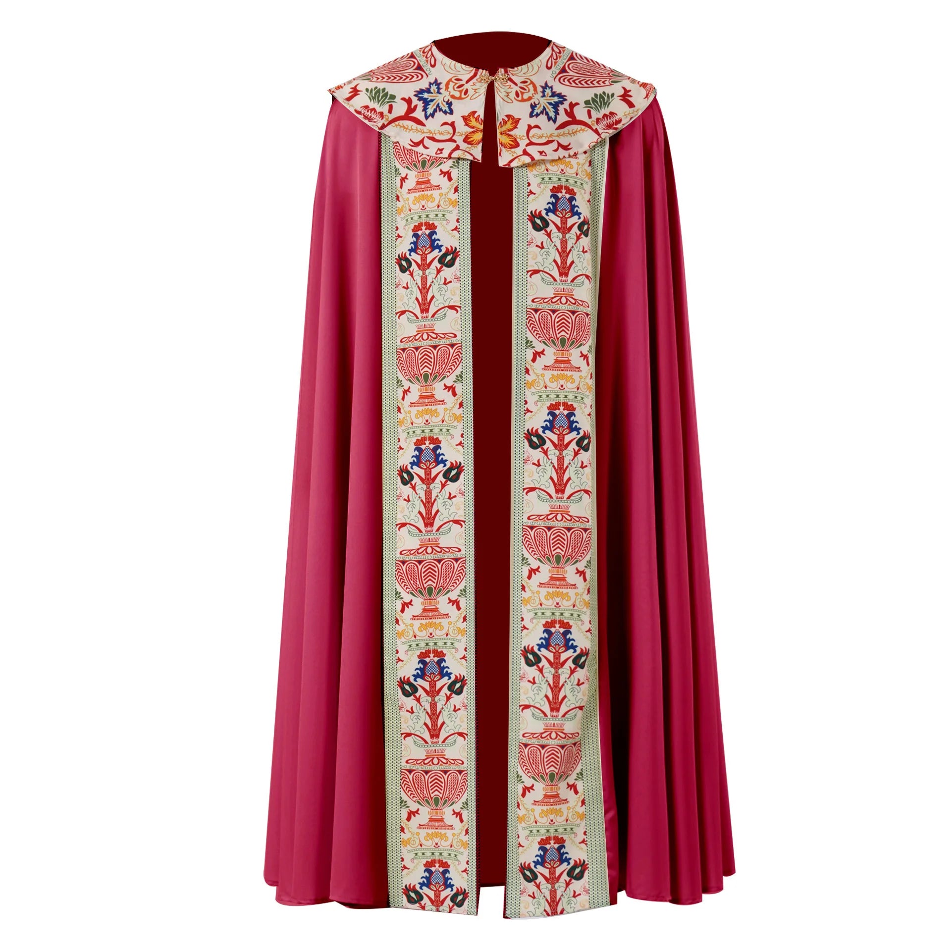 Men's Medieval Church Clergy Cloak Renaissance Long Cape Robe Costume - alternate view 7