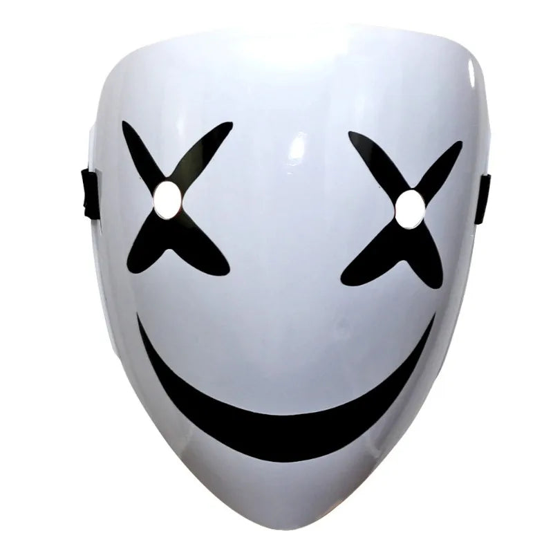 Smiling Scary Mask Full Face Ghost Face Horror Clown Black Evil - product image 5