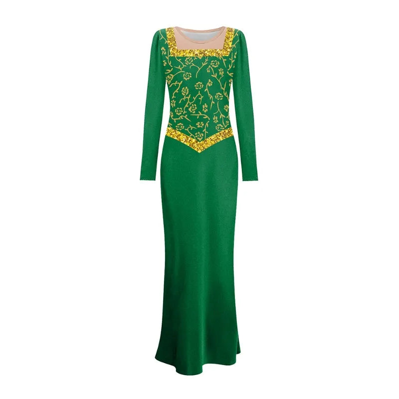 Women's Fiona-Inspired Shrek Costume – Green Princess Dress