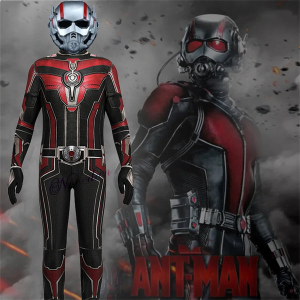 Superhero Ant Man Costume Adult Kids Quantumania Cosplay Antman And The Wasp Halloween Mask Helmet Jumpsuit - product image 1