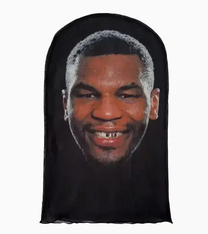 Costume Headwear Hip Hop Hood Hat Headgear 3D Printed Kanye Mask Elastic Mesh Halloween - 38