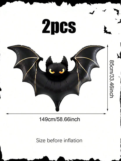 Halloween large scary bat balloon Halloween party birthday decoration bat theme can be hung bat decoration - product image 6