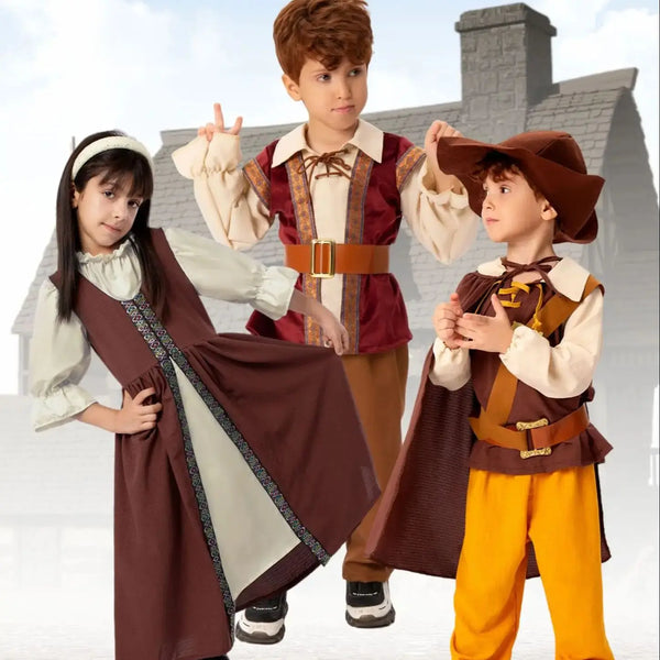 Bat Cape & Witch Hat Costume Set for Kids