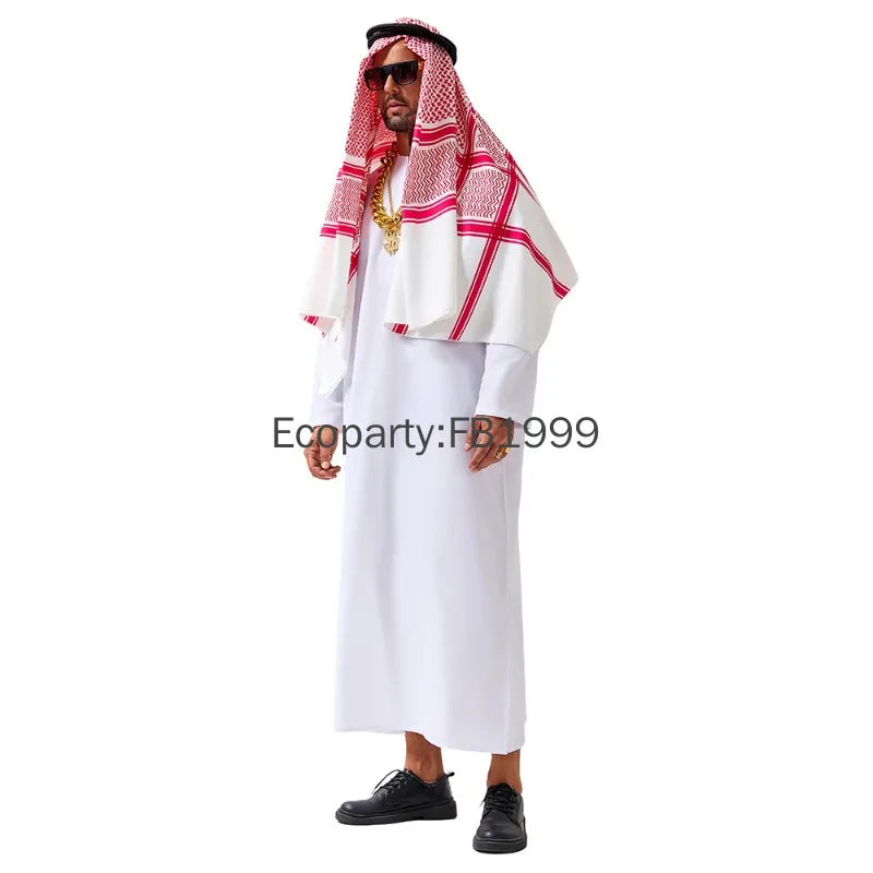 Men's Arabia Arab Sheikh Funny Shepherd Arabian Prince Outfits Spoof Dress Costume - alternate view 3
