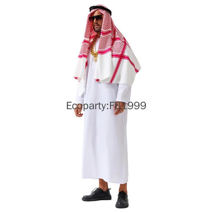 Men's Arabia Arab Sheikh Funny Shepherd Arabian Prince Outfits Spoof Dress Costume - alternate view 3