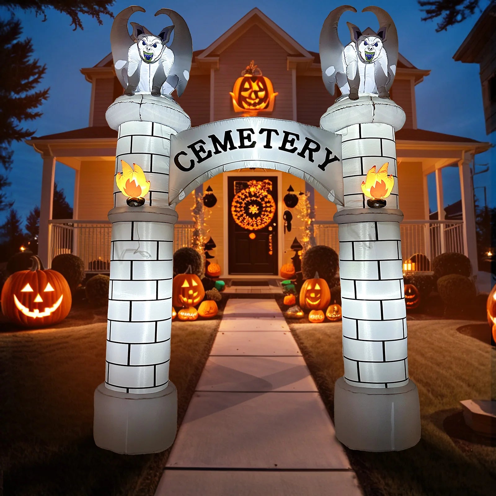 10FT Halloween Inflatables Outdoor Decorations, Halloween Inflatable Archway Blow Up Yard Decorations, Outdoor Lawn Decor