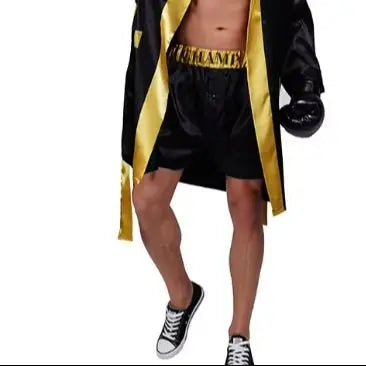Adult Boxing Champion Costume Man Women Boxer Robe Gold Belt Suits Competition Training - View 3