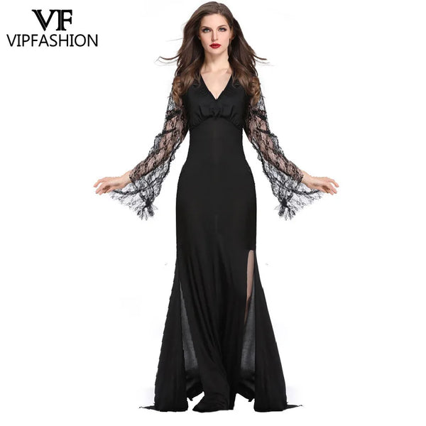VIP FASHION Women Halloween Demon Witch Costume Adult Cosplay Vampire Bride Dress Gothic Outfit Game Uniform - product image 1