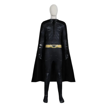 Adult Bat Super Hero Costume Men Bat Mask Knight Cosplay Jumpsuit With Cape Outfit for Halloween Party Bodysuit