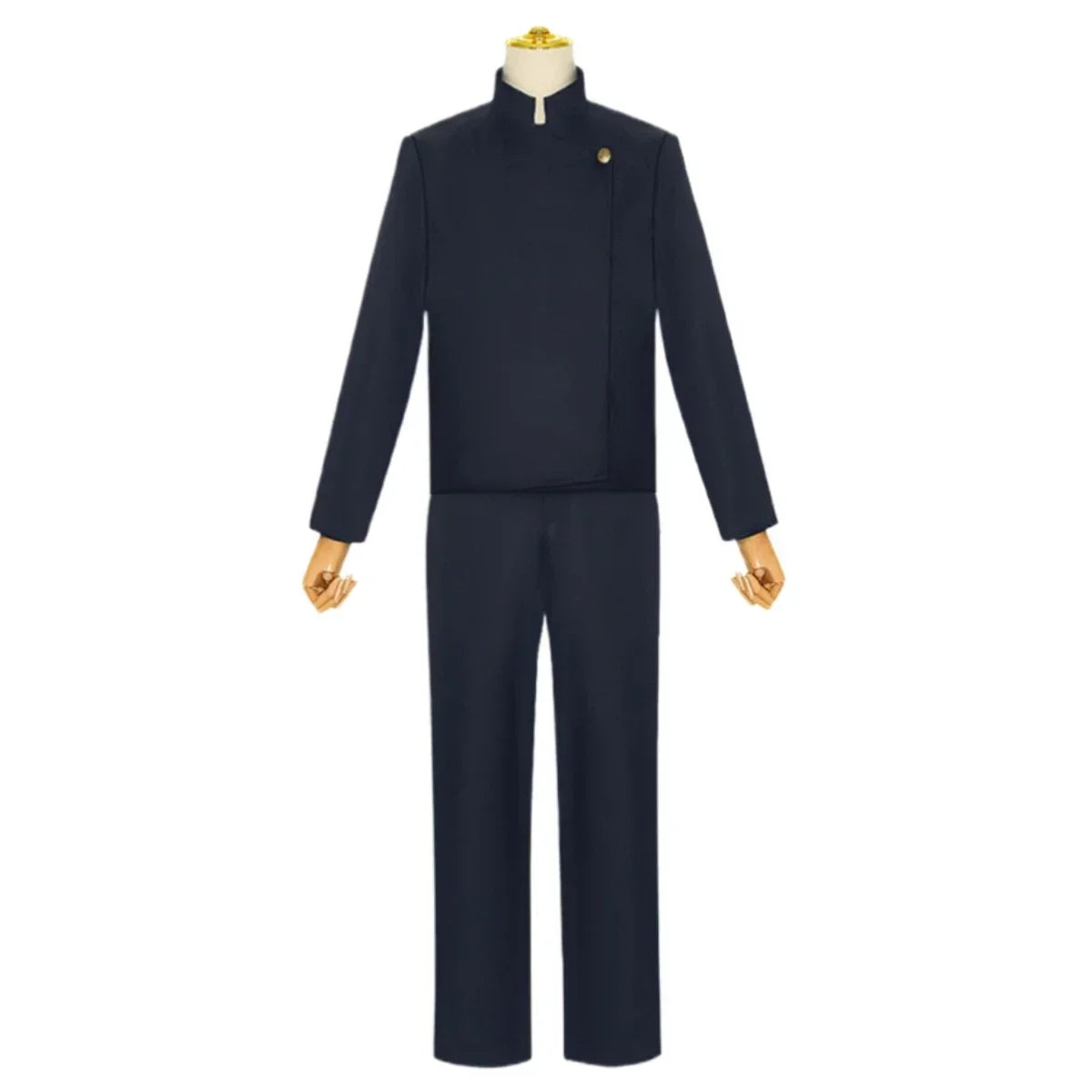 Gojo Satoru Costume Pour Hommes Anime Iforme De Lycée Perruque Trempée Costume - black / XXL