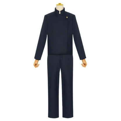Gojo Satoru Costume Pour Hommes Anime Iforme De Lycée Perruque Trempée Costume - black / XXL