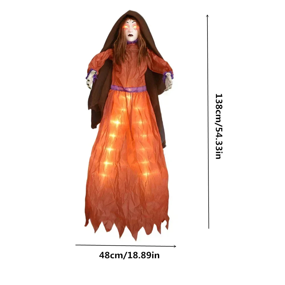 1-Piece Halloween Decoration Hanging Pumpkin Head Scream Sound Party Prop Haunted - product image 40