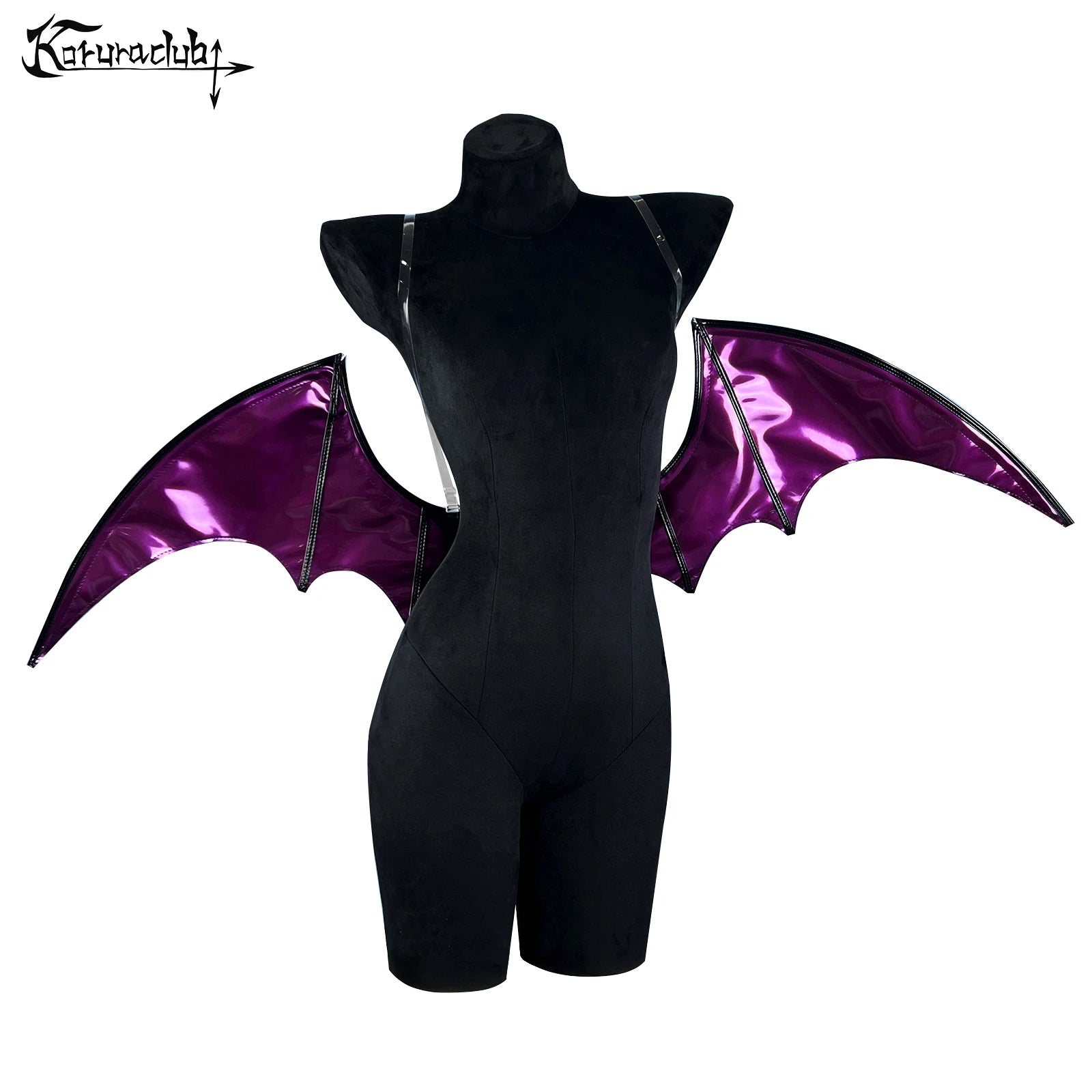 KORURACLUB Purple and blackSuccubus Costume props polyurethane little Devil Bat wings