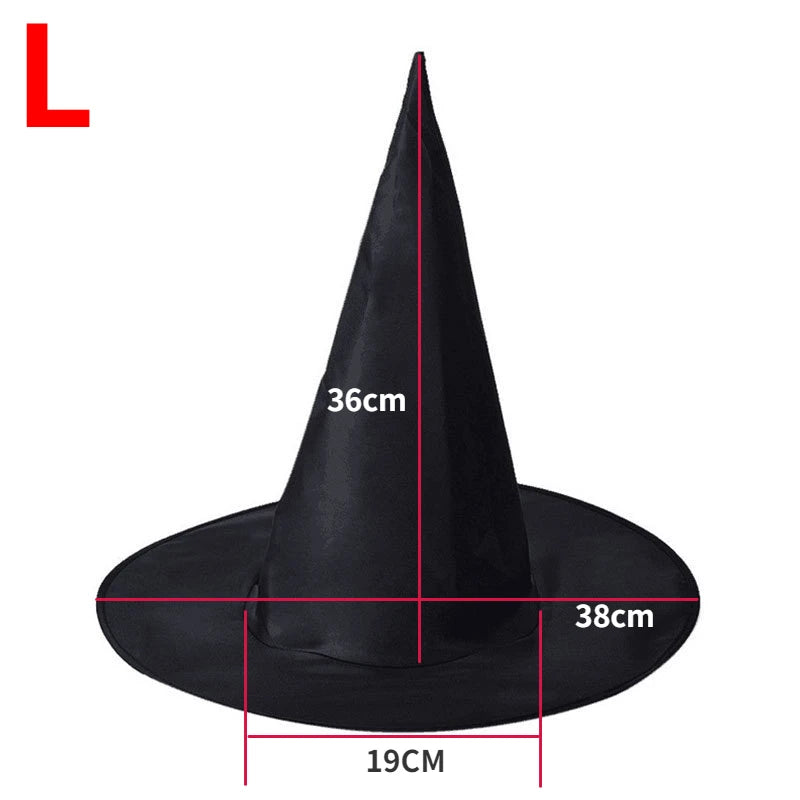 Halloween Folds Witch Wizard Black Hat Costume Headgear Devil Cap Props Decoration - View 7