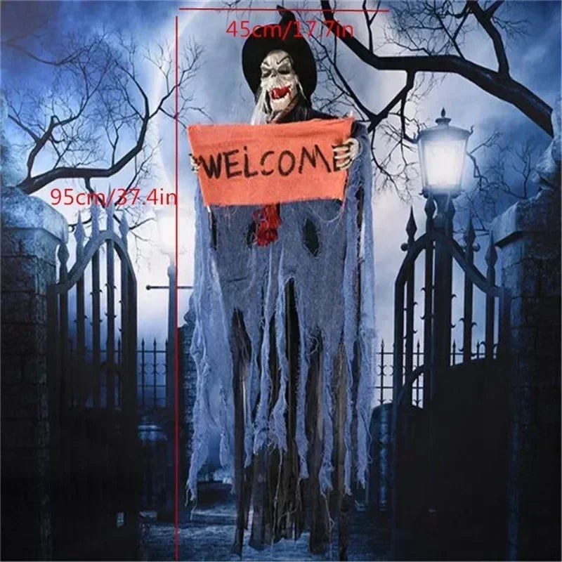 1-Piece Halloween Decoration Hanging Pumpkin Head Scream Sound Party Prop Haunted - product image 11