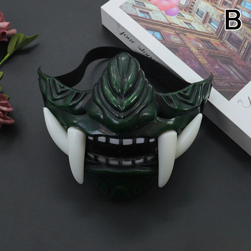 Japanese Samurai Oni Demon Mask Halloween Demon Samurai Costume Horror Prajna Killer Masks - View 8