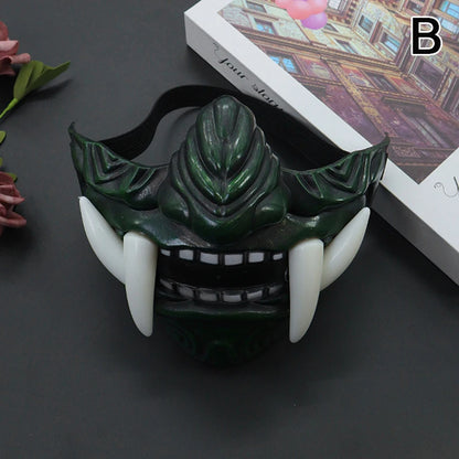 Japanese Samurai Oni Demon Mask Halloween Demon Samurai Costume Horror Prajna Killer Masks - View 8