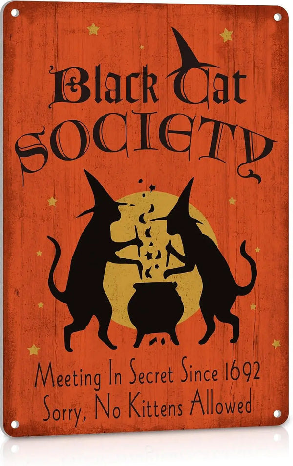 Witch Cat Halloween Decoration – Black