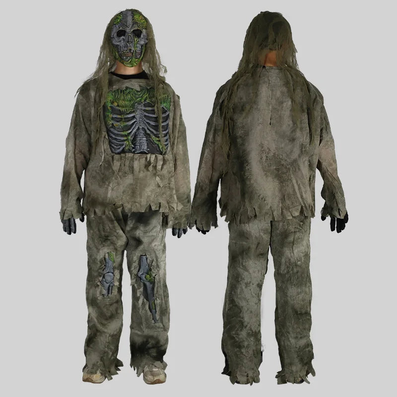 Zombies Costume Horrible Vampire Suit Adult Dress Up Day of The Dead