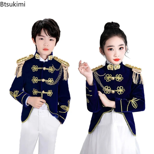 Kids' Medieval Show Vintage Jacket Pants Skirt 2-piece Costume