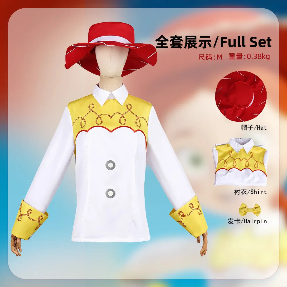 Toy Story Jessie Costume Halloween Cosplay Woody and Jessie Costume Top Amusement Park - 2 / L