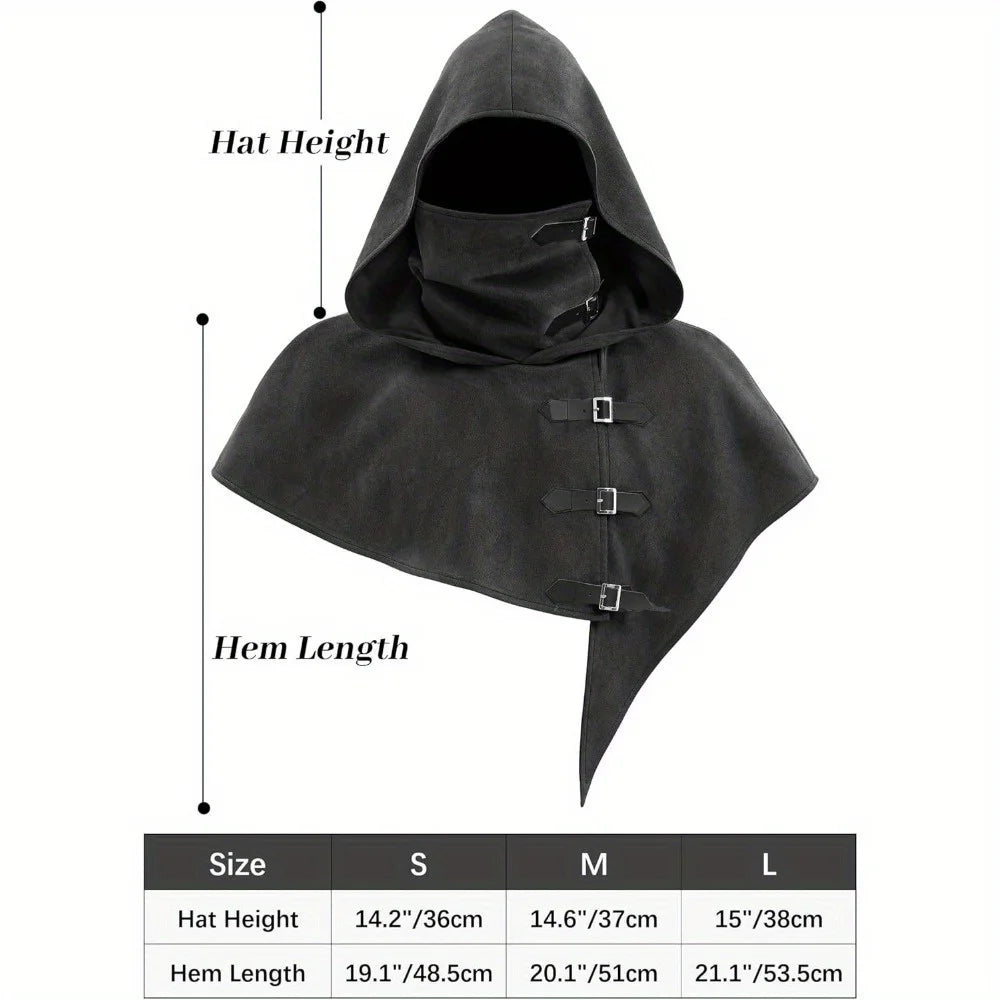 Medieval Monk Robe Halloween Costume Friar Gown Wizard Priest Costume - black / L