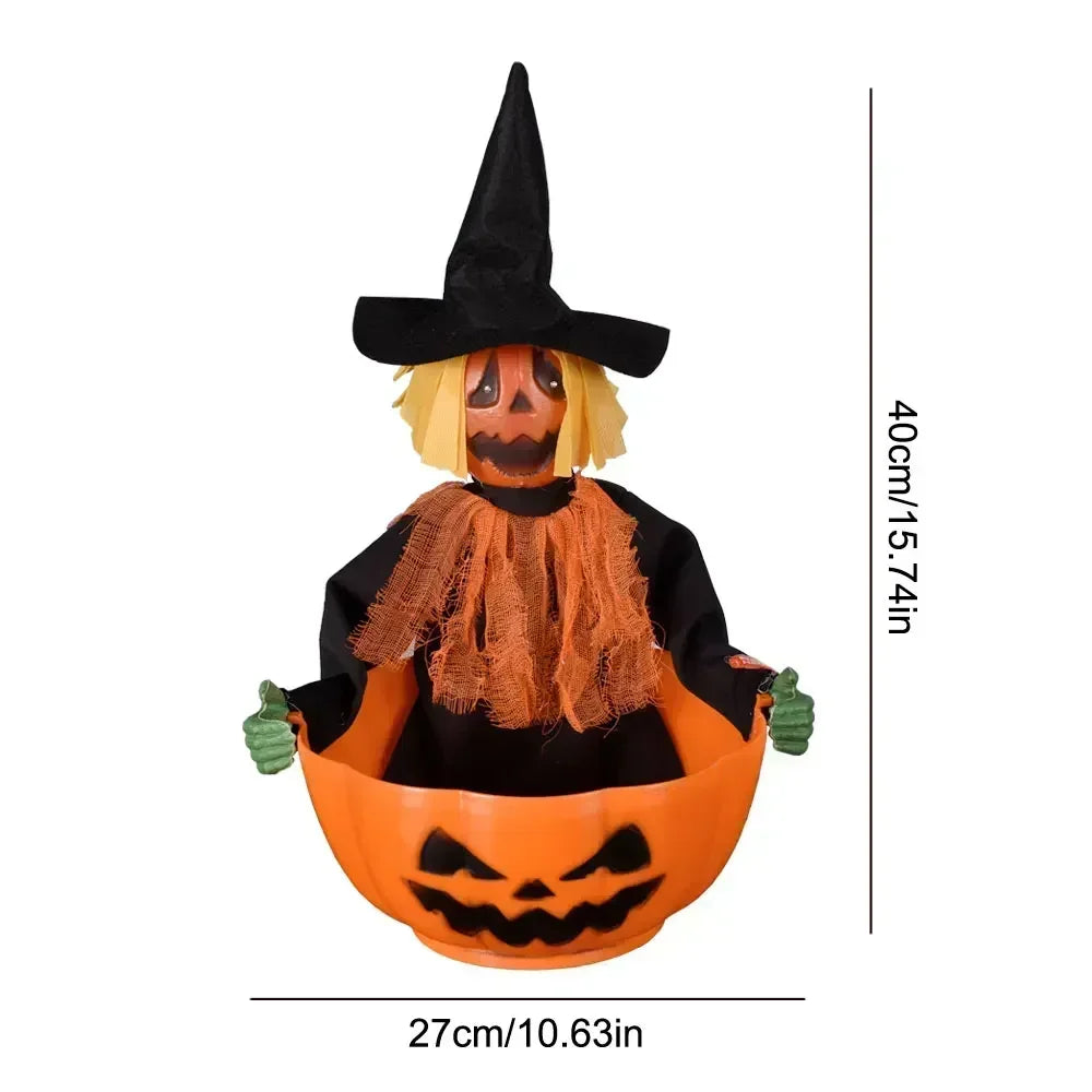 1-Piece Halloween Decoration Hanging Pumpkin Head Scream Sound Party Prop Haunted - product image 15