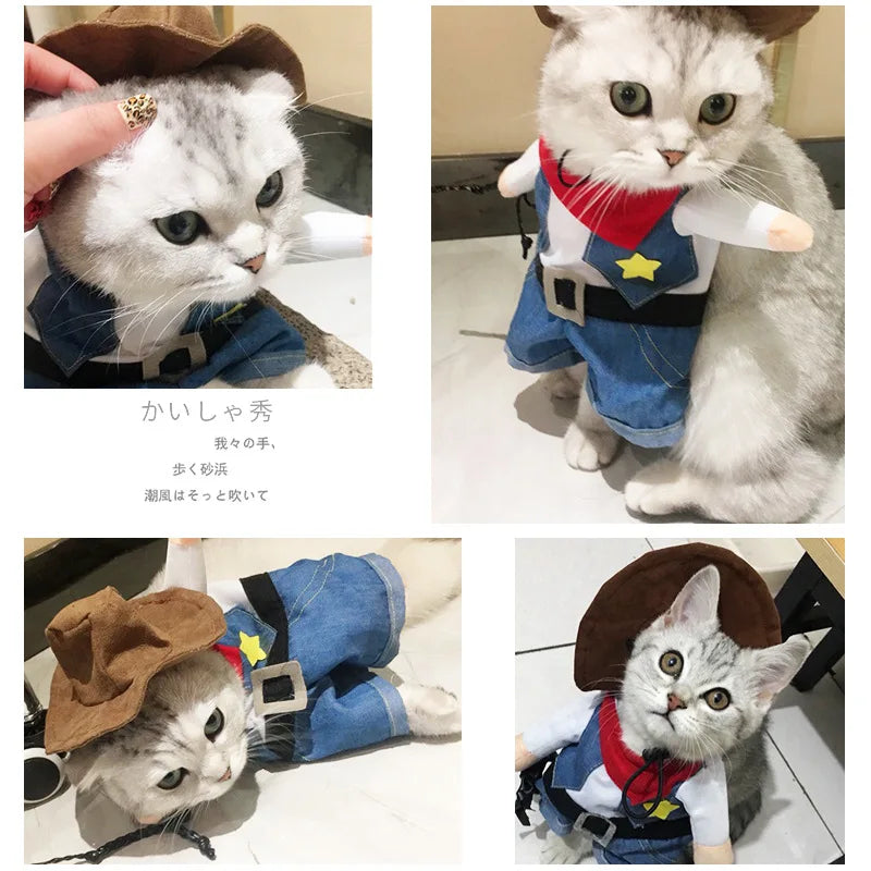 Pet Cowboy Funny Dog Cat Small Dogs Accessories Costume - alternate view 6