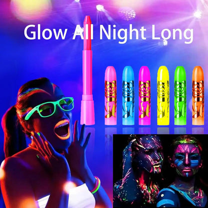 Glow Face Body Paint Under UV Sticks Makeup Neon Face Painting Kits for Adult Halloween Festival Accessory - product image 4