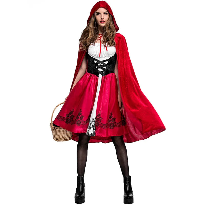Adult Red Hooded Fairytale Costume Cape - view 3