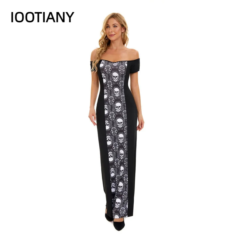 Women's Medieval J Cos Masquerade Skull Skeleton Ghost Gothic Costume - alternate view 5