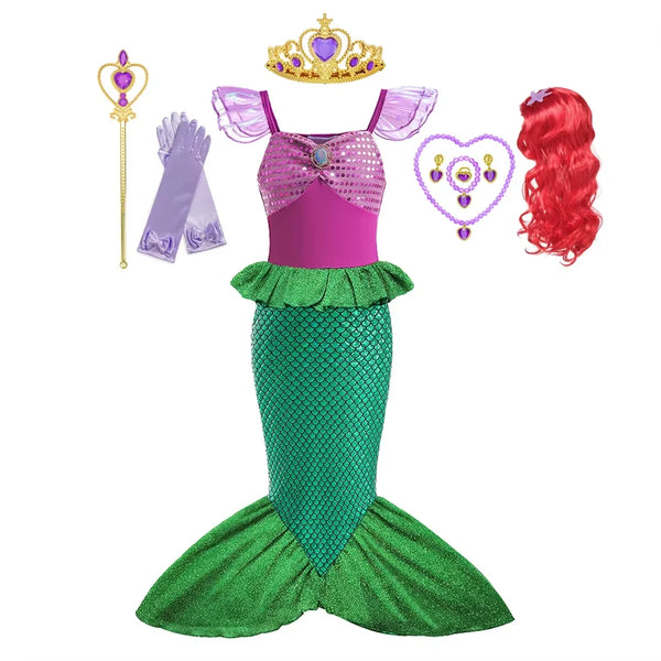 Girl Dresses Princess Costume Kids Mermaid Costume Kids Carnival Birthday Prom