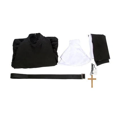 ROLECOS the Nun Costume Horror Films Costume Cross Ghost Halloween Costume the Conjuring - View 7