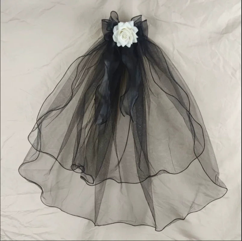 Gothic Lolita Women Hair pins Dark Halloween Dress up Ghost Bride Headwear - product image 8