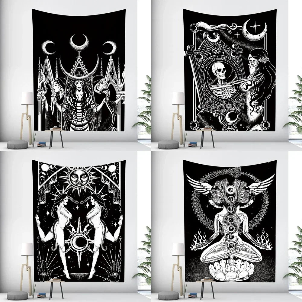 Moon Goddess Mandala Mystical Tapestry
