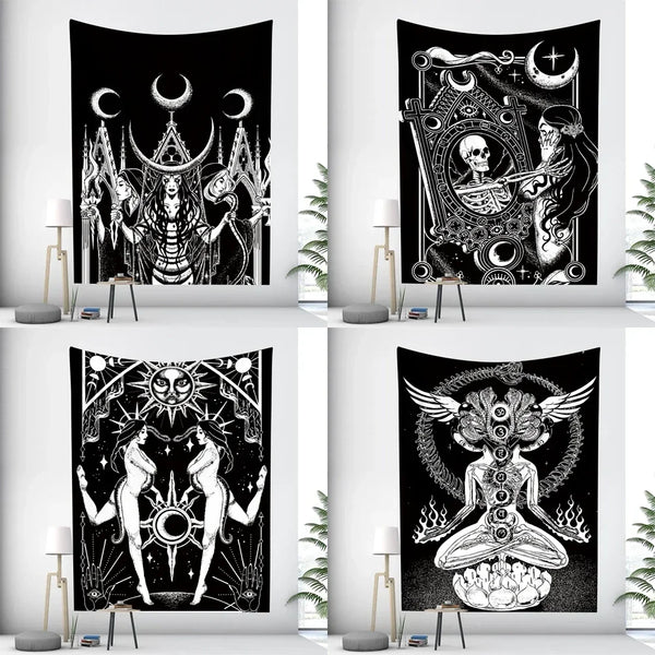 Moon Goddess Mandala Mystical Tapestry