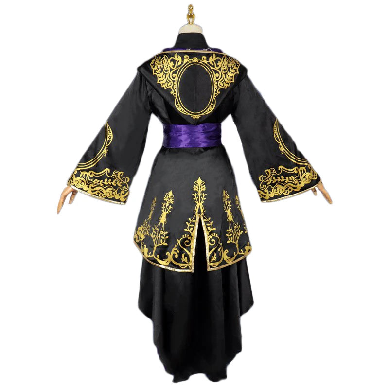 Riddle Costume Black Fancy Cloak Costume Halloween Uniform - Costume / XL