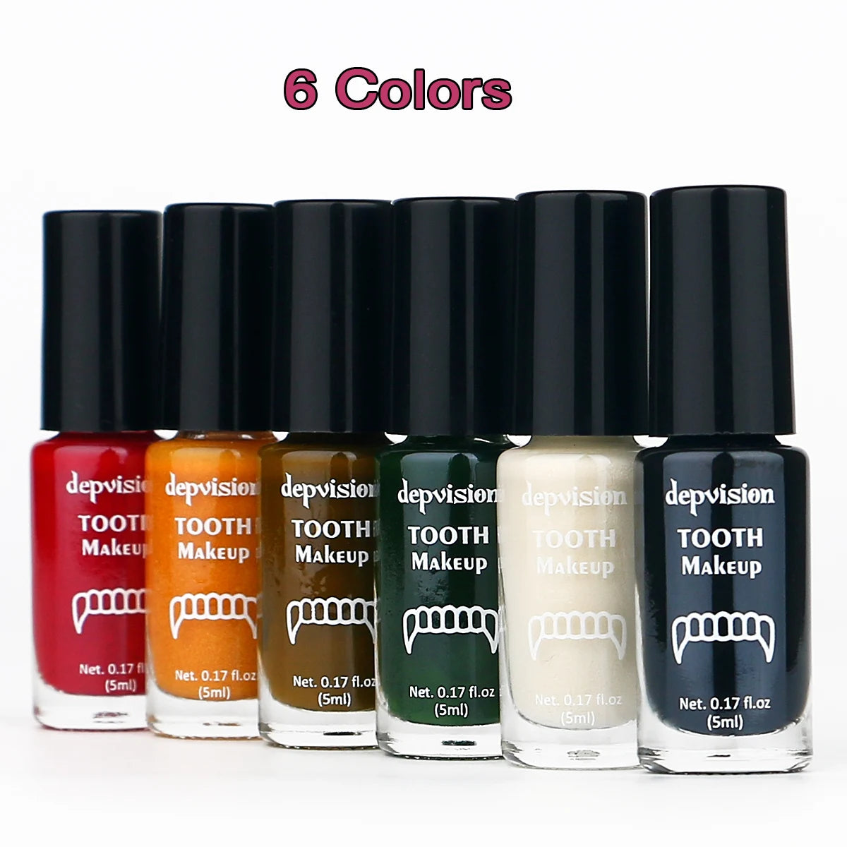 Depvision Tooth Paint Makeup Colorful Non Toxic for Halloween Party Cosplay Cosmetics Pigment - product image 3