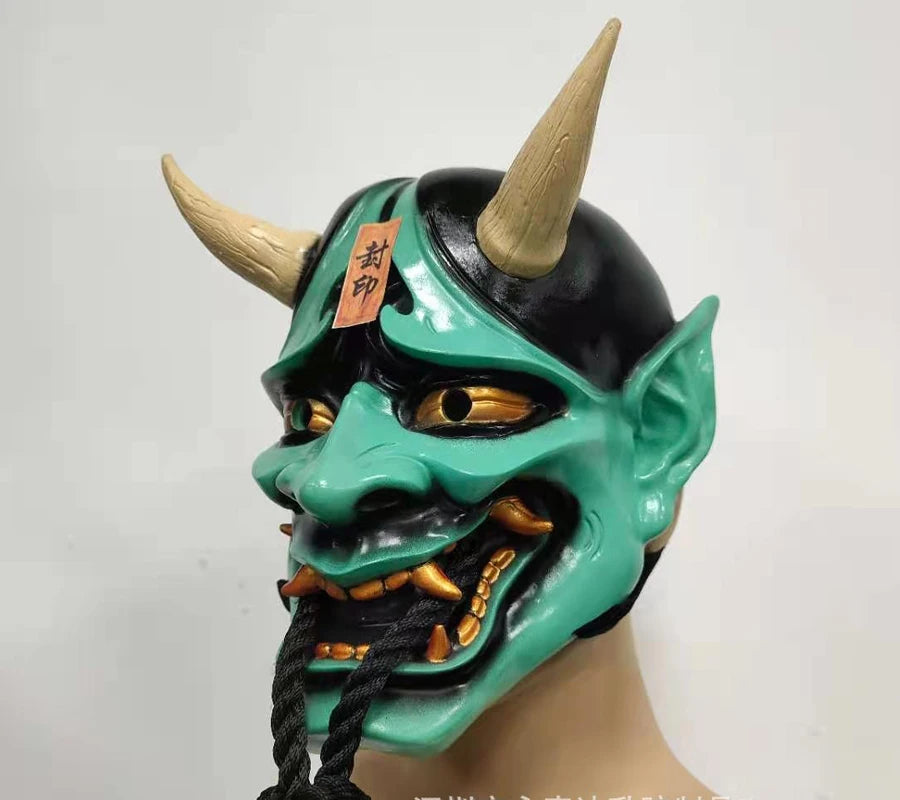 Japanese Scary Sealed Prajna Devil Hannya Noh Kabuki Demon Oni Samurai Monster Halloween Masquerade Mask - product image 6
