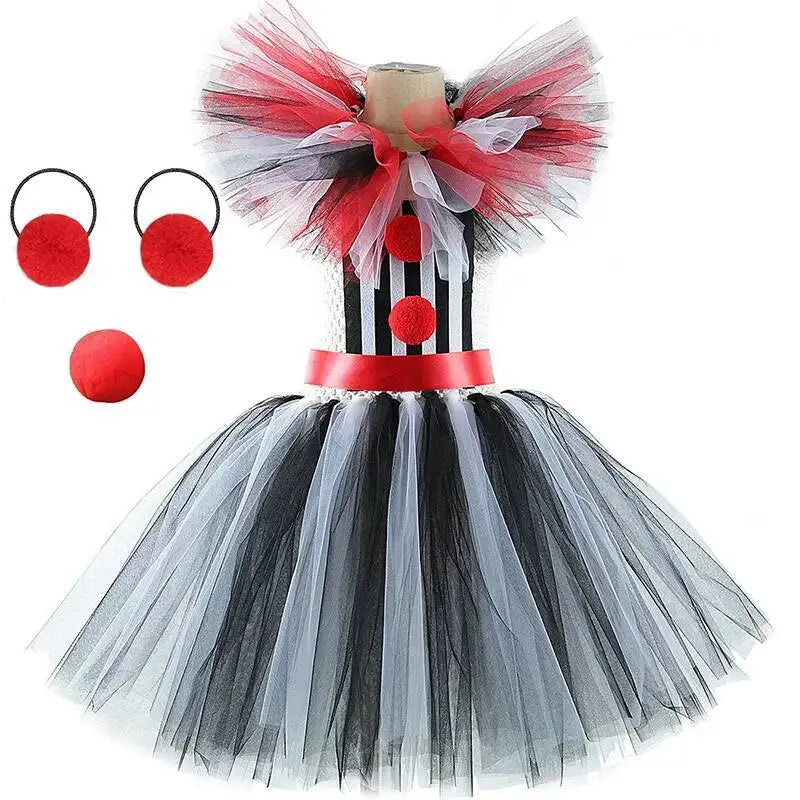 Terrifier Clown Costumes for Girls Scary Killer Circus Clowns Halloween Tutu Dress Outfit for Kids Creepy - product image 10