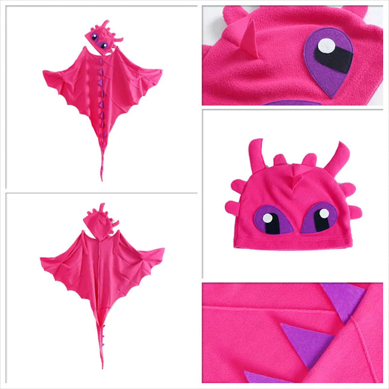Dragon Costume Cloak with Hat Toothless Dragon Costume Cape Halloween Costumes Cosplay Dinosaur Costume - product image 3