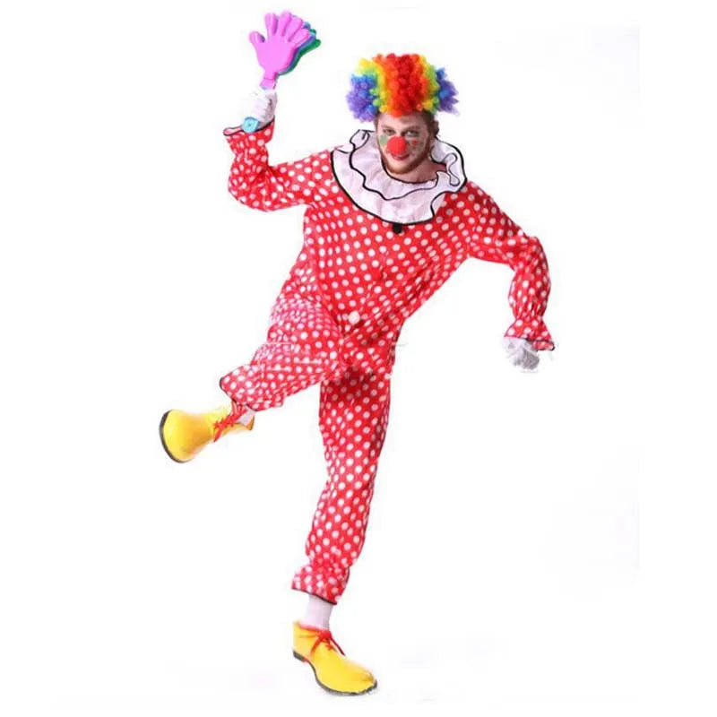 Funny Men Holiday Circus Clown Costumes Cosplay Clothes Performance Wear Masquerade halloween costume Birthday - product image 5