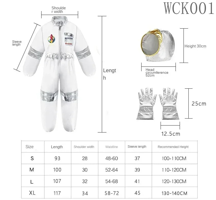 Boy'S Space Suits Astronaut Costume For Kids Cosplay Girl Space Performance Astronaut Spaceman