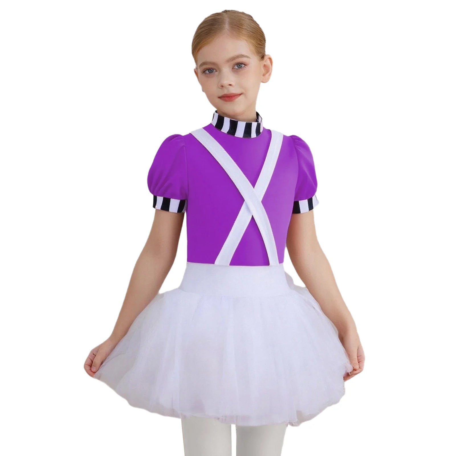Kids Girls Halloween Chocolate Factory Worker Costume Theme Party Movie Character Cosplay Dress Up Short - product image 11