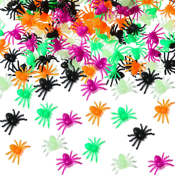 50/100 Pieces Mini Fake Spider Horror Toy Prank Halloween Realistic Spider for Costume Parties Carnivals - product image 1
