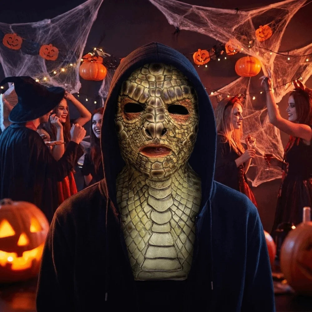 Realistic Snake Monster Soft Skin Headgear Latex Halloween Mask - product image 2