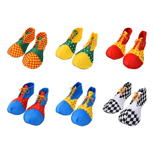 Clown Shoes Costume Carnivals Costume Supplies Set Novelty Rainbows Shoes - B