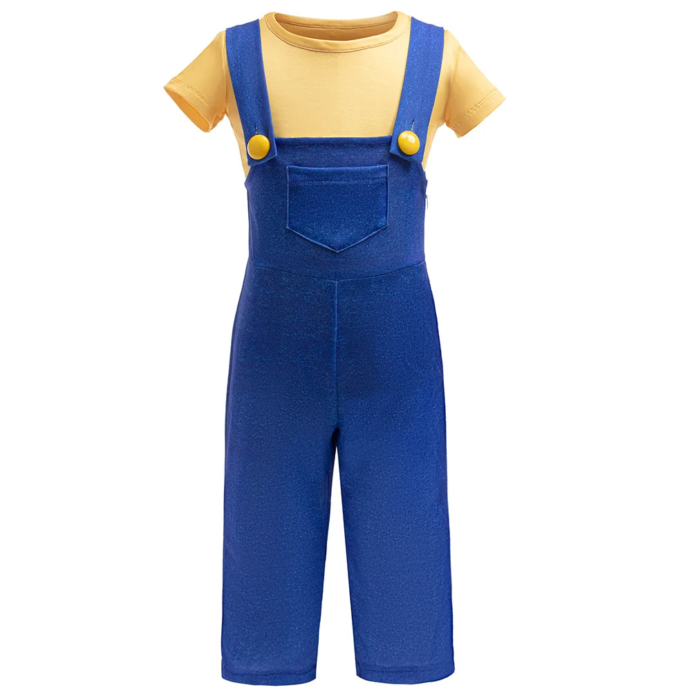 Children's Summer Sets Cosplay Clothing Strap Set Birthday Costumes Stage Performance Costume Boys Movie Theme Party Clothing