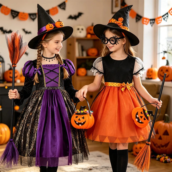 Kids' Girls Witch Vampire Dresses Clothes Dress Up Clothes for Costume